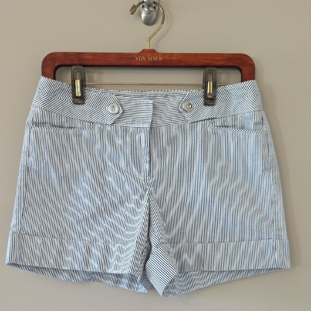 White House Black Market black Pinstripe Shorts